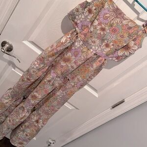 Floral Sleeveless Maxi Dress Sz M